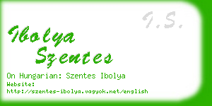 ibolya szentes business card